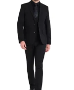 Simple Men’s Black Three Piece Suit