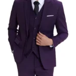 Men’s Slim Fit Purple Three Piece Suit