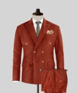 Smith Stylish Red Corduroy Suit