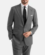 Stylish 2 Piece Mens Gray Suit