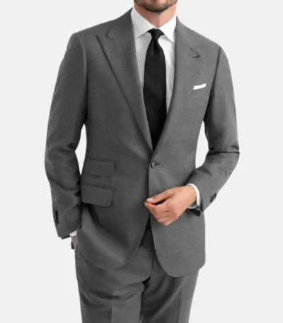 Stylish 2 Piece Mens Gray Suit