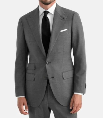 Stylish 2 Piece Mens Gray Suit