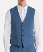 Stylish Mens Slim Fit Light Blue Suit