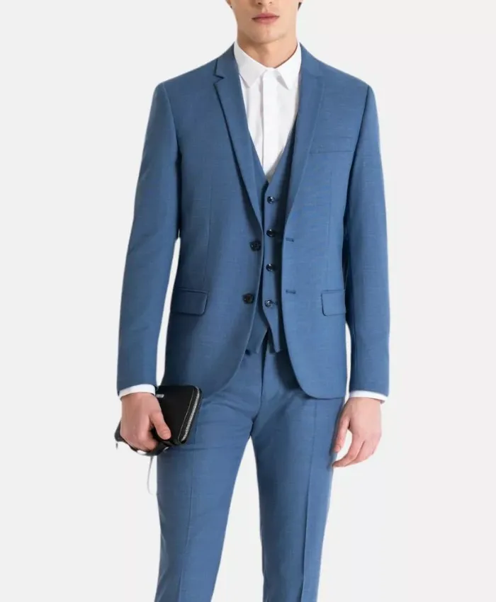 Stylish Mens Slim Fit Light Blue Suit Stylish Mens Slim Fit Light Blue Suit