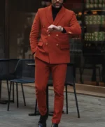 Smith Stylish Red Corduroy Suit