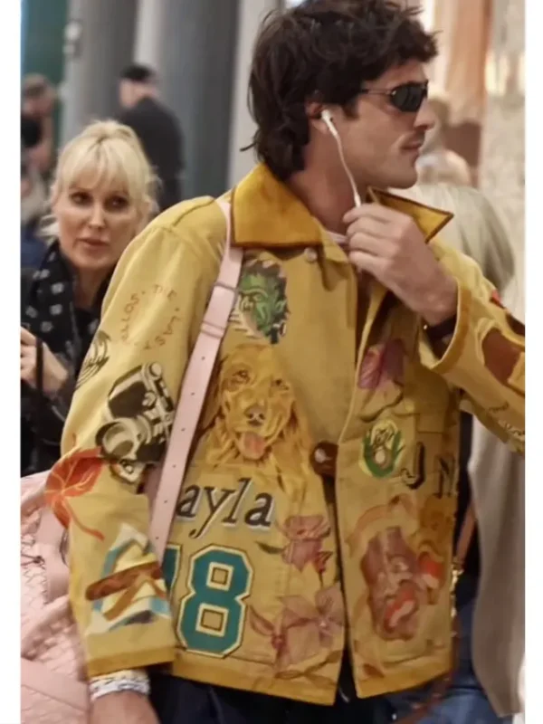 Jacob Elordi Yellow Senior Cord Jacket