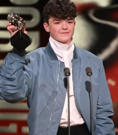 2026 BAFTA Awards Owen Cooper Blue Jacket