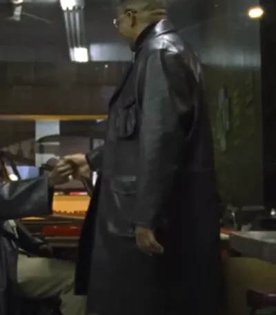 2026 Campaign Nas Black Leather Coat
