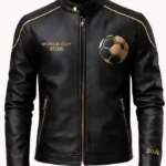 2026 FIFA World Cup Black Leather Jacket