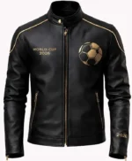 2026 FIFA World Cup Black Leather Jacket