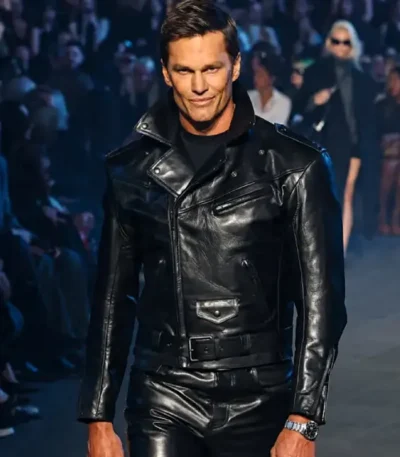 Tom Brady Catwalk Black Leather Jacket