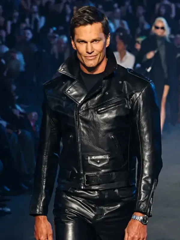 Tom Brady Catwalk Black Leather Jacket
