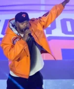 Knicks Game 2 Halftime Show Method Man Orange Jacket
