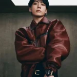 2026 Jungkook Dark Brown Leather Jacket