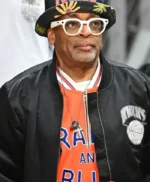 New York Knicks v Atlanta Hawks Spike Lee Black Satin Jacket