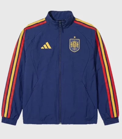 2026 Spain Adidas Home Anthem Blue Jacket