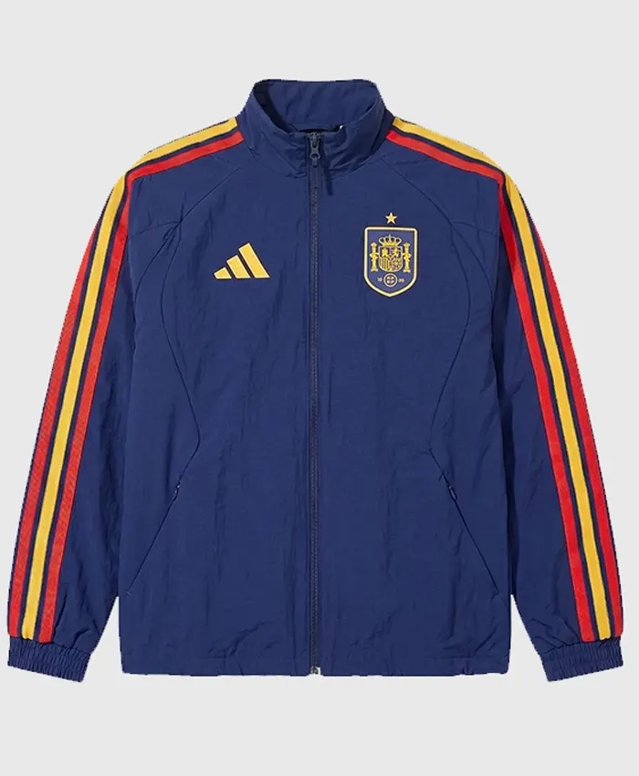 2026 Spain Adidas Home Anthem Blue Jacket 2026 Spain Adidas Home Anthem Blue Jacket