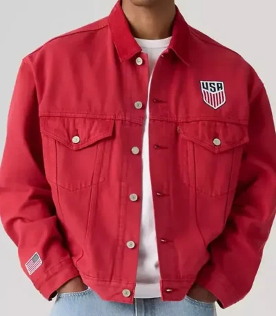The Best Of USA Soccer Type III Red Trucker Jacket
