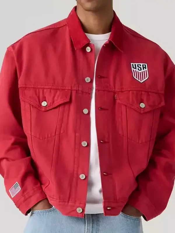 The Best Of USA Soccer Type III Red Trucker Jacket