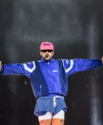 2026 Tour Bad Bunny Blue Adidas Track Jacket