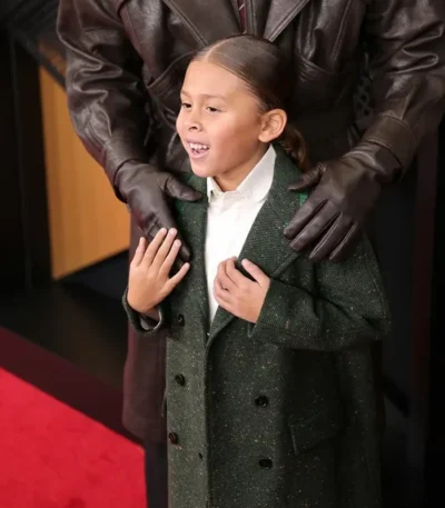 68th GRAMMY Awards Aeko Catori Green Coat