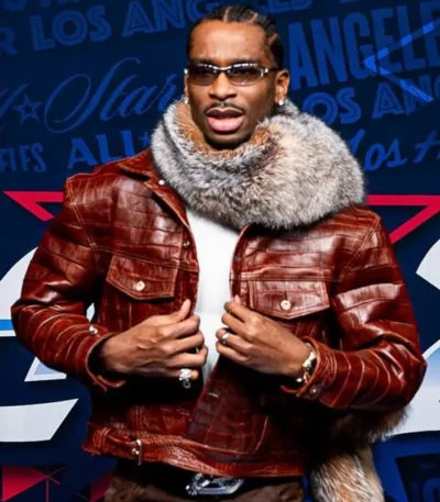 75th All-Star Game Shai Gilgeous-Alexander Leather Jacket