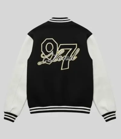 97 lloud Black and White Varsity Jacket