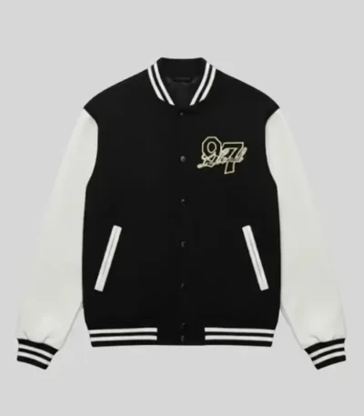 97 lloud Black and White Varsity Jacket