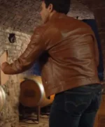 A Christmas Vintage 2023 Reid Rathore Brown Leather Jacket