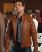 A Christmas Vintage 2023 Reid Rathore Brown Leather Jacket