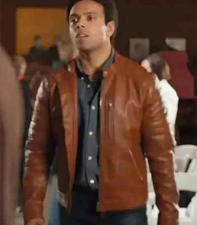 A Christmas Vintage 2023 Reid Rathore Brown Leather Jacket