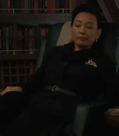 A Murder at the End of the World Lu Mei Black Wool Coat