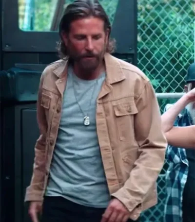 A Star Is Born Bradley Cooper Khaki Denim Jacket