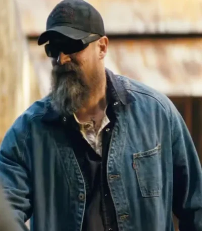 A Working Man 2025 David Harbour Denim Jacket