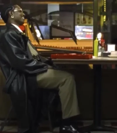 ASAP Rocky 2026 Campaign Black Leather Coat