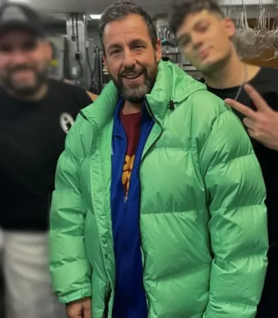 Adam Sandler Happy Gilmore 2 Green Puffer Jacket