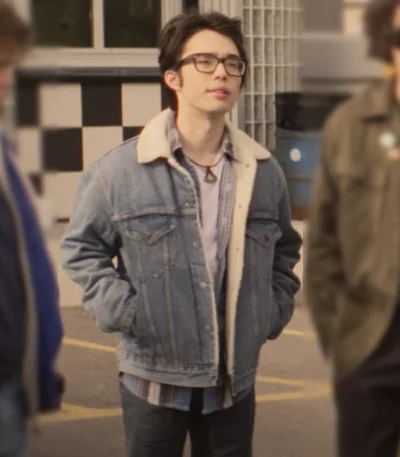Aidan Laprete This Too Shall Pass Shearling Denim Jacket