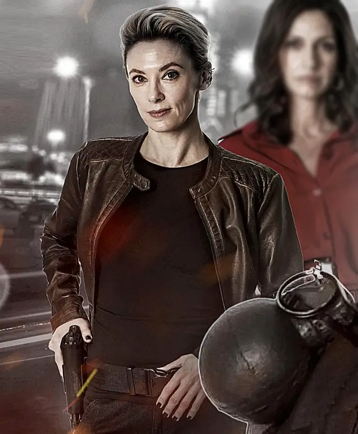 Aimee Stolte Hostile Takeover Black Leather Jacket Aimee Stolte Hostile Takeover Black Leather Jacket