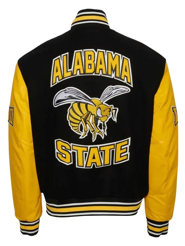 Alabama State University Black and Gold Varsity Jacket