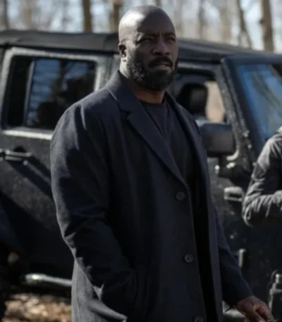 Alarum Mike Colter Black Wool Coat