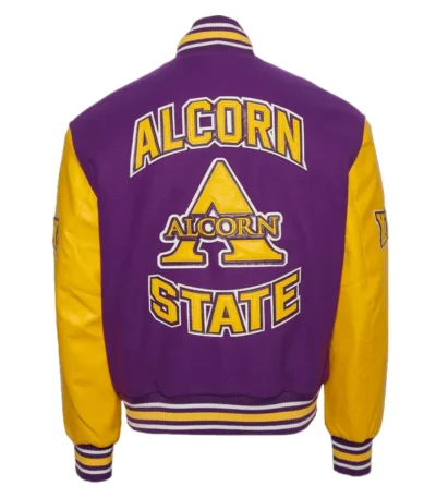 Alcorn State University Purple and Gold Varsity Jacket
