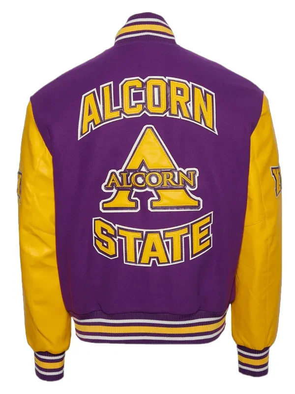 Alcorn State University Purple and Gold Varsity Jacket