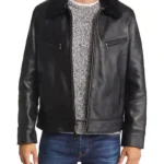 Alex Mens Leather Shearling Jacket