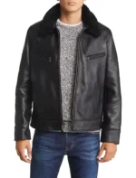 Alex Mens Leather Shearling Jacket