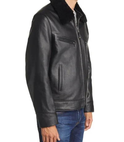 Alex Mens Leather Shearling Jacket