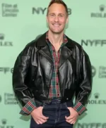 Alexander Skarsgård Pillion Black Leather Jacket