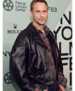 Alexander Skarsgård Pillion Black Leather Jacket