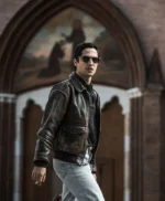 Alfonso De Portago Ferrari 2023 Brown Leather Jacket