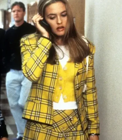 Clueless Alicia Silverstone Yellow Plaid Blazer