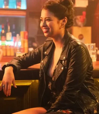 Amber Midthunder Novocaine Biker Leather Jacket